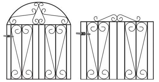 Westminster Wrought Iron Style Metal Garden Gates For Sale