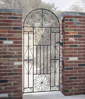 Edinburgh Bow Top Wrought Iron Style Metal Side Gate