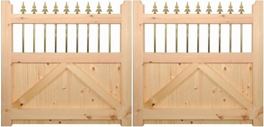 Vertifleur Wooden Gates shown from the rear face