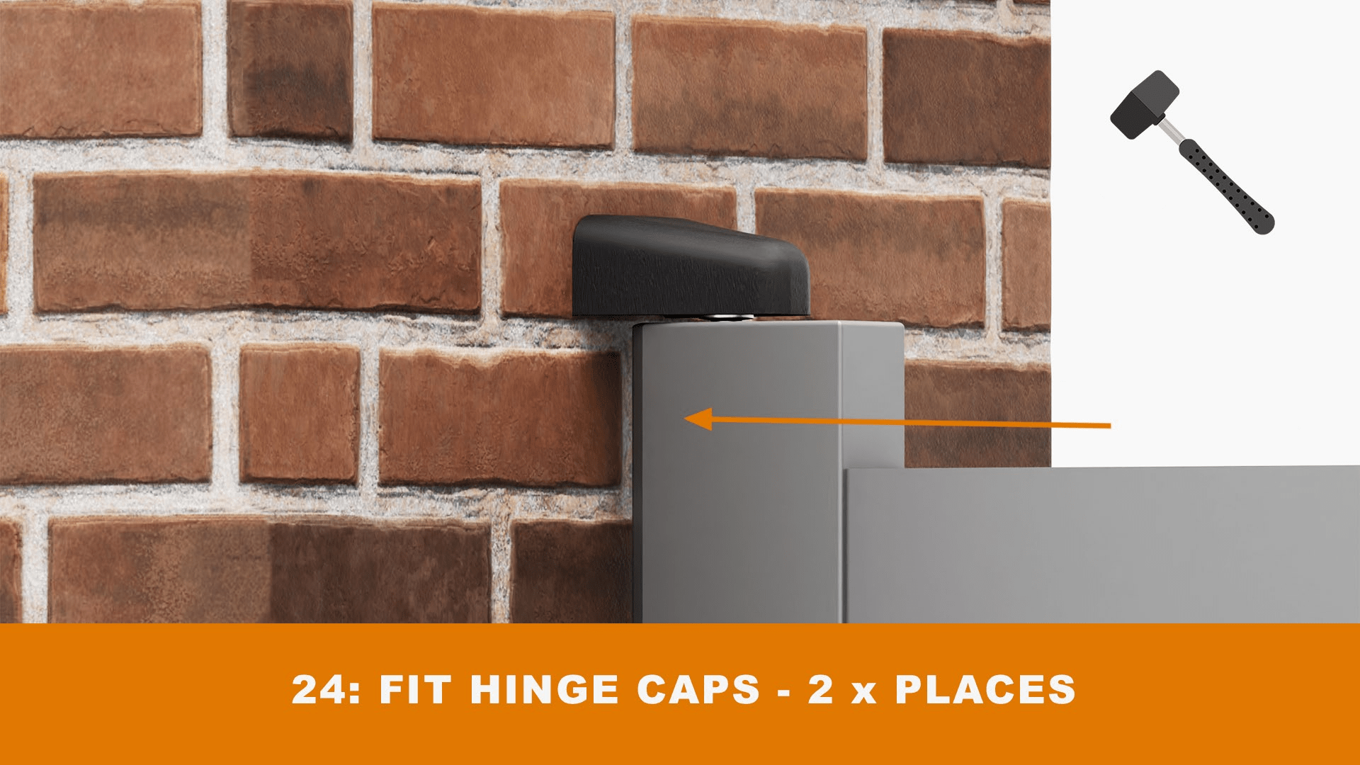 Fit hinge caps