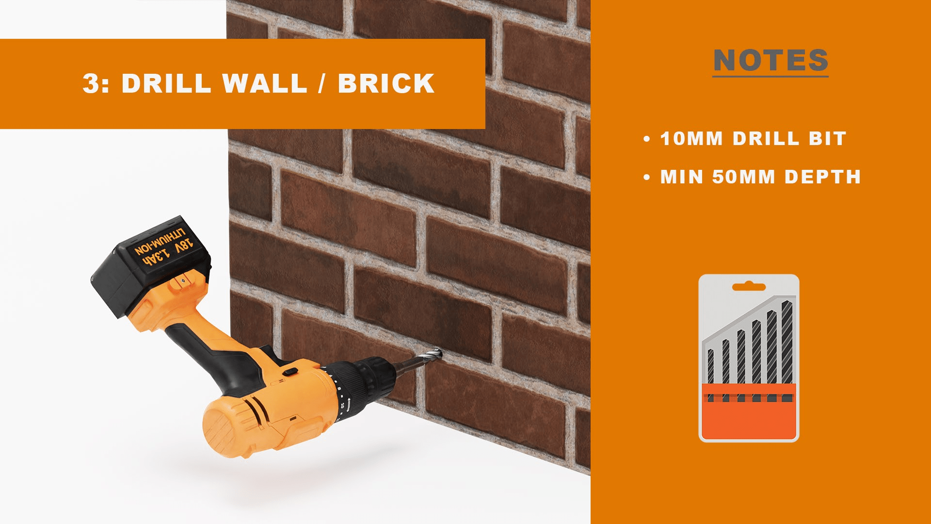 Drill wall / brickwork