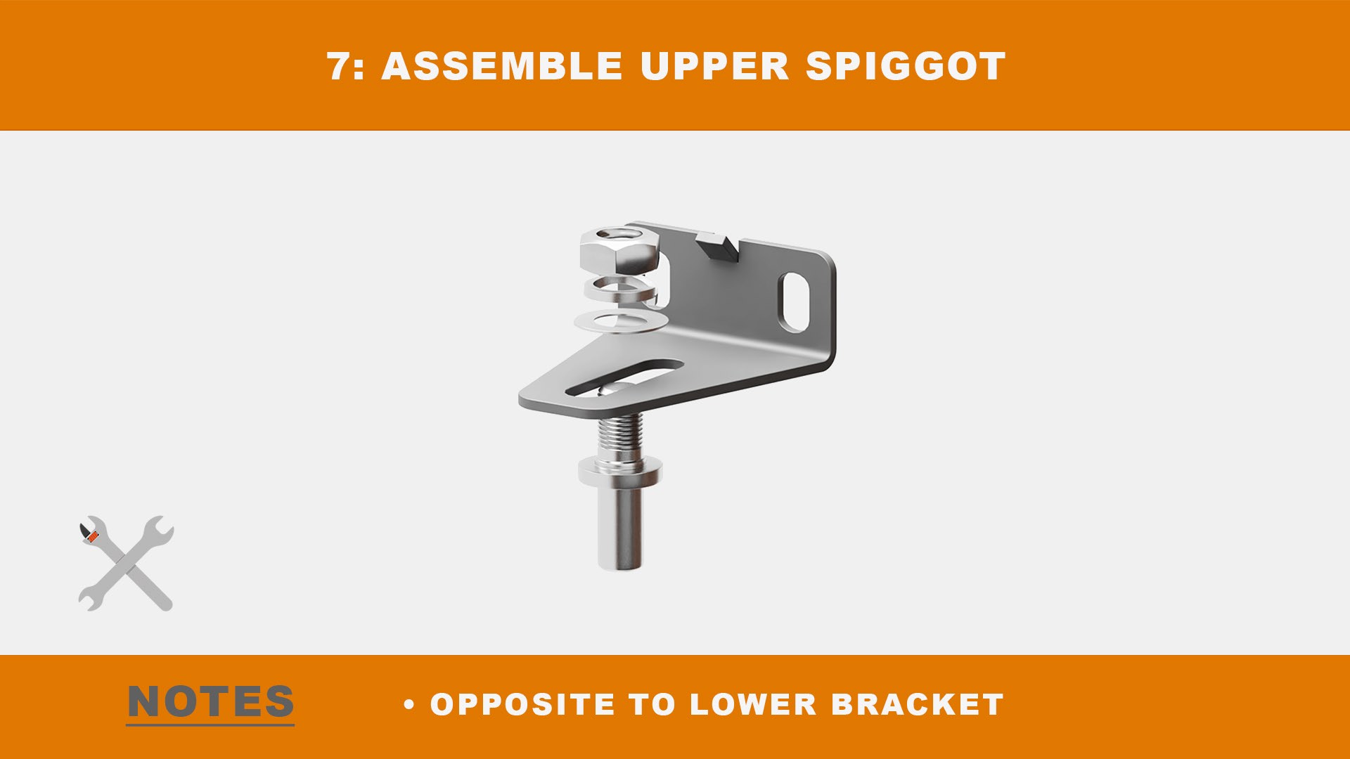 Assemble upper spigot