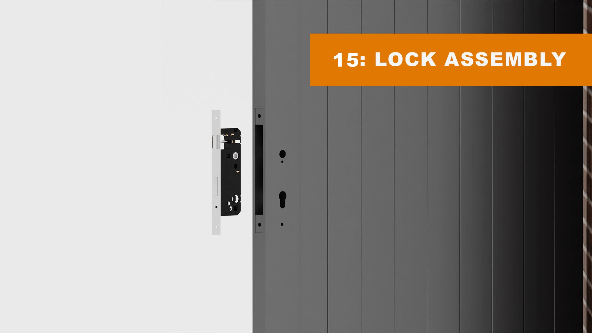 Install the lock assembly