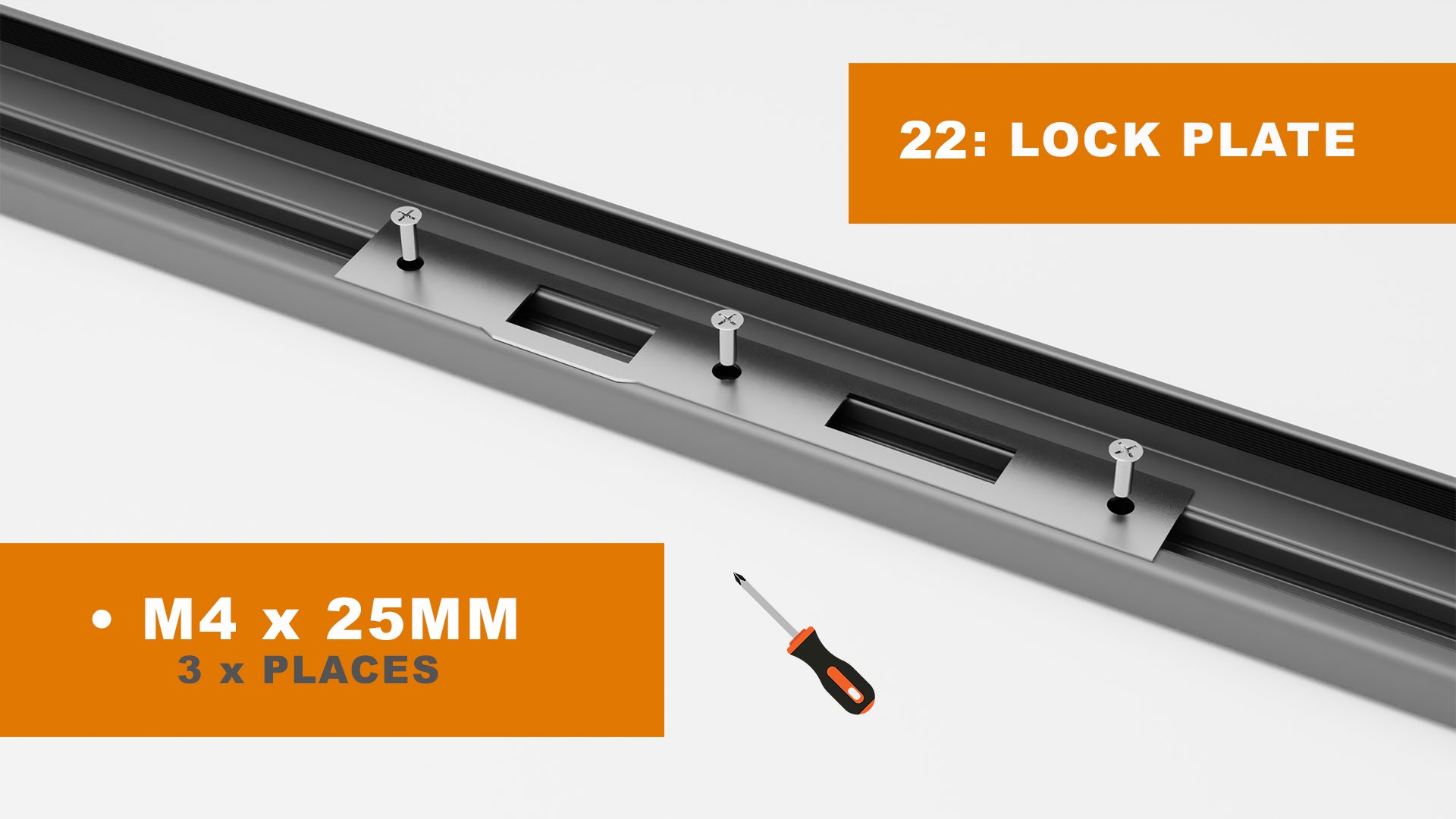 Install screws for lock keep