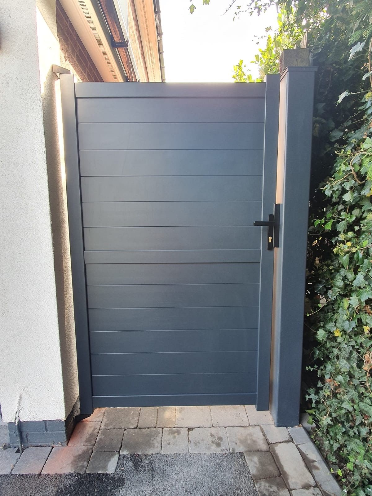 Anthracite Grey Aluminium Pedestrian Gate