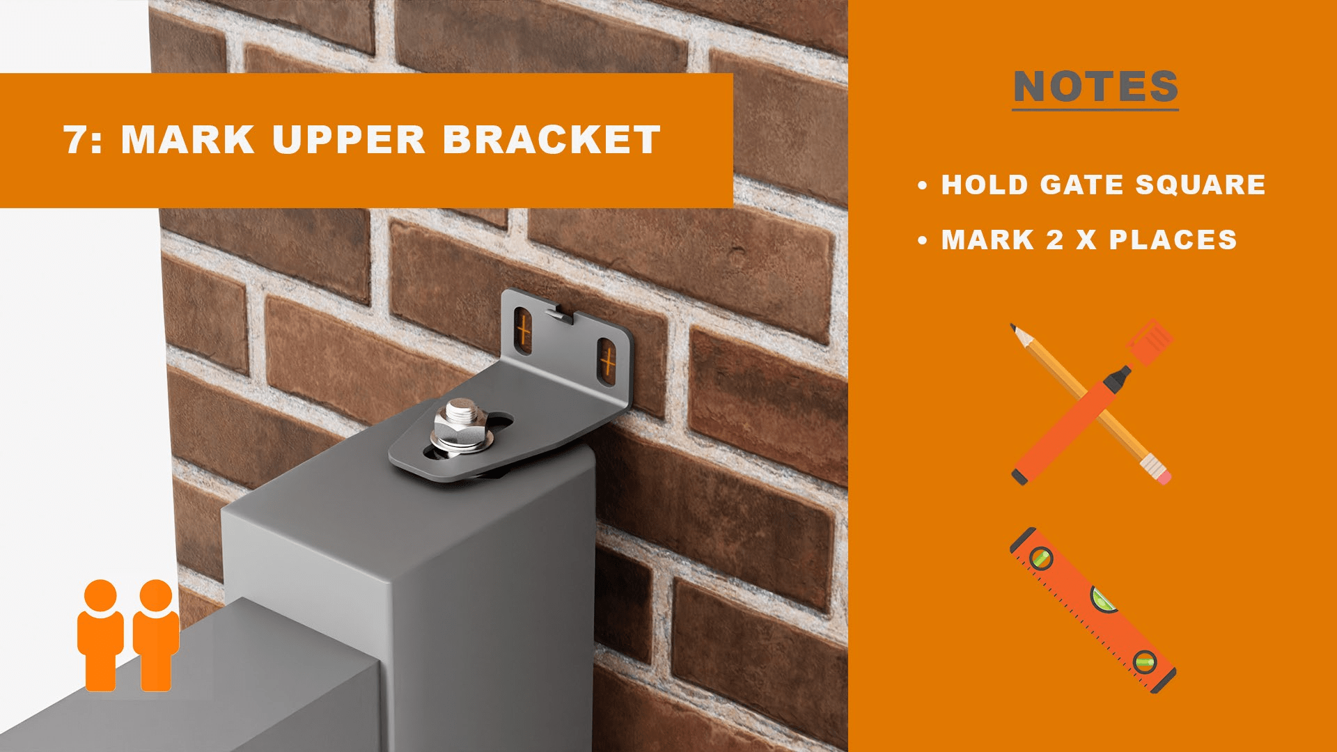 Mark the upper bracket diagram