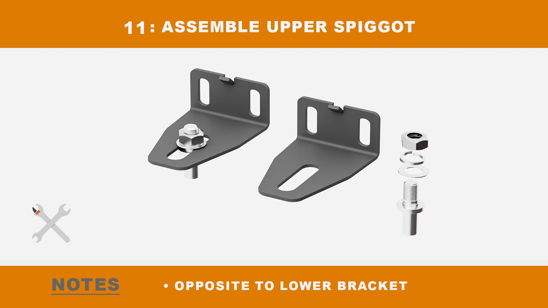 Assemble upper spigot diagram