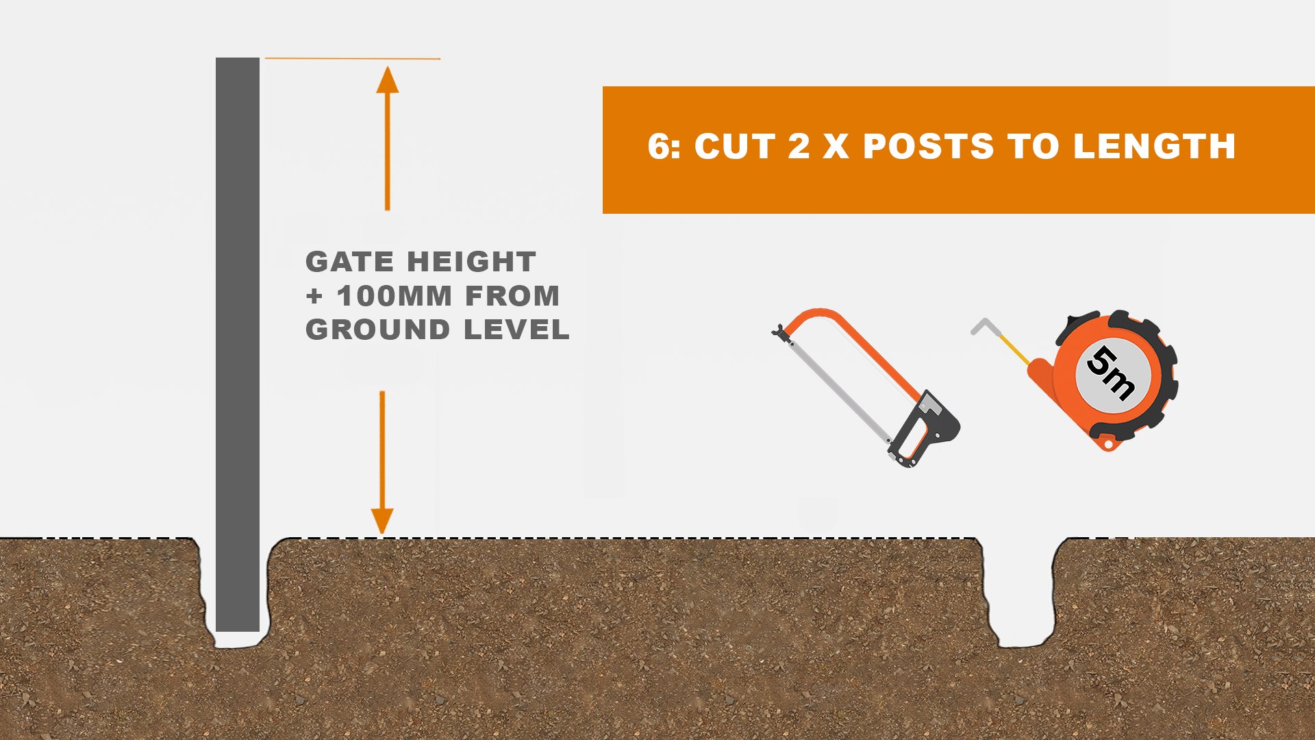 Cut post to lenght diagram