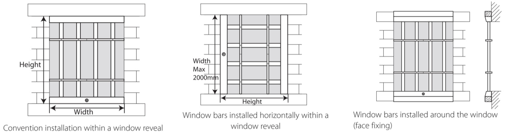 Window Bars | Buy Quality Window Safety Bars Online - Metal Gates Direct