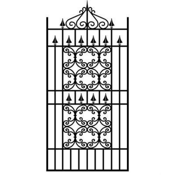 Royale Monarch Wrought Iron Style Metal Side Gate
