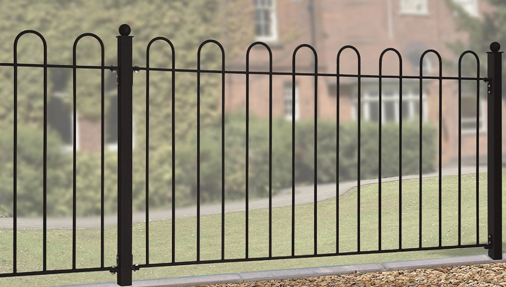 Court Wrought Iron Style Metal Garden Fence Panels