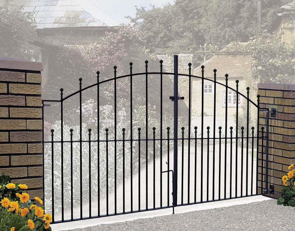 Manor Wrought Iron Style Double Metal Driveway Gates 48