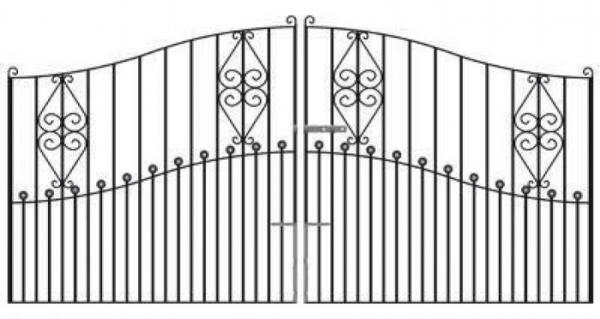 Royale Marquis Wrought Iron Style Estate Gates | 7ft High